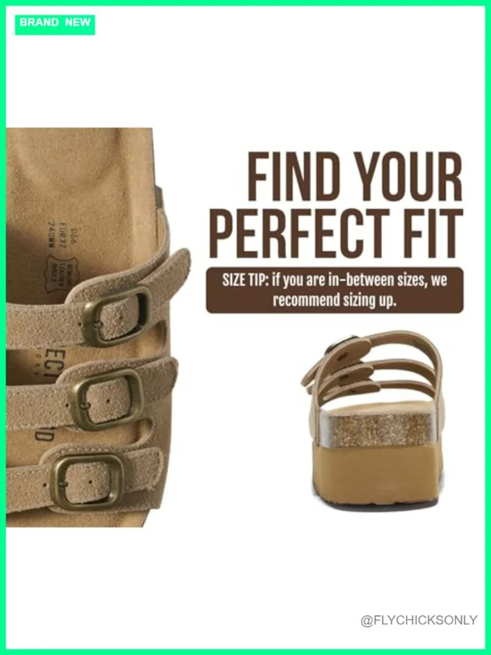 Genuine Leather Platform Wedge Sandals with Memory Foam - Non-Slip
